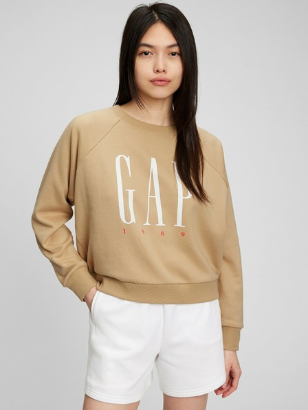 GAP Hanorac vintage soft cu logo și fermoar GAP