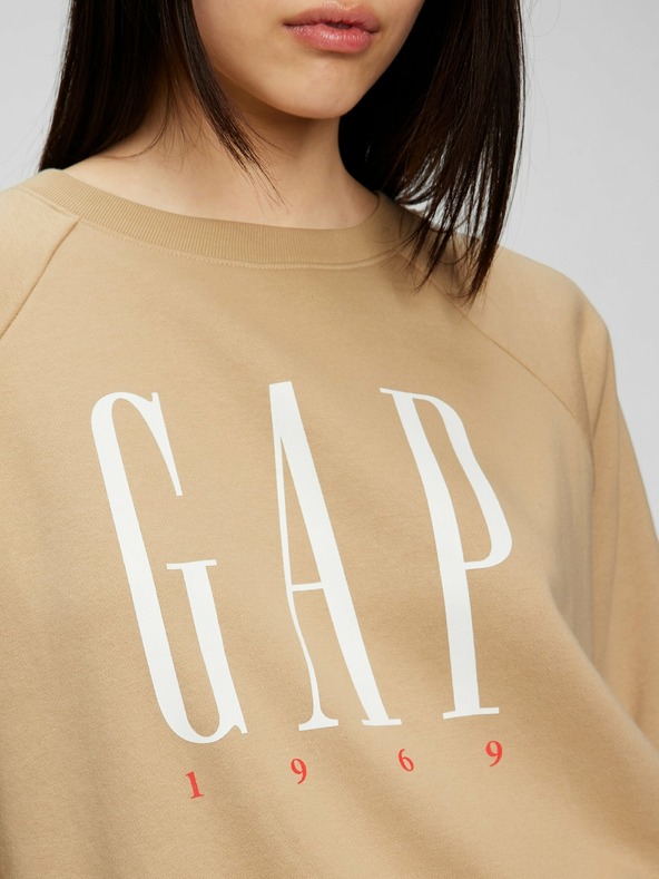 GAP Hanorac vintage soft cu logo și fermoar GAP