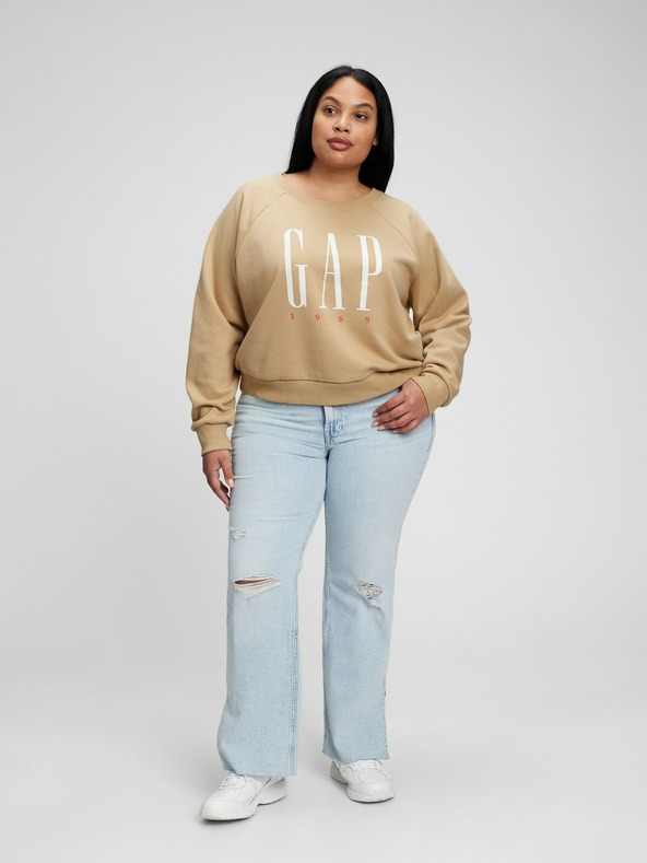 GAP Hanorac vintage soft cu logo și fermoar GAP