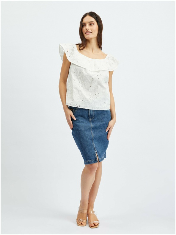 Orsay Bluză de damă albă ORSAY