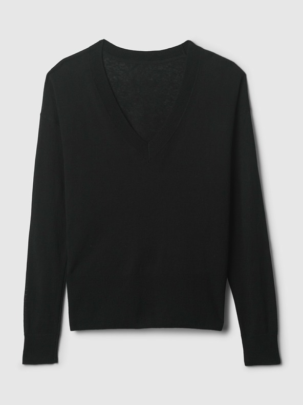 GAP Pulover din in cu fentă laterală. GAP