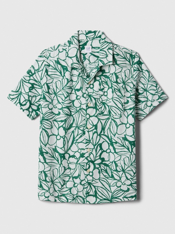 GAP Cămașă pentru copii cu model din amestec de in GAP