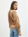 Orsay Bluză de damă maro deschis din satin ORSAY