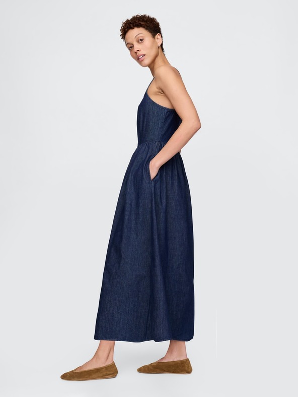 GAP Rochie maxi din denim cu buzunare GAP