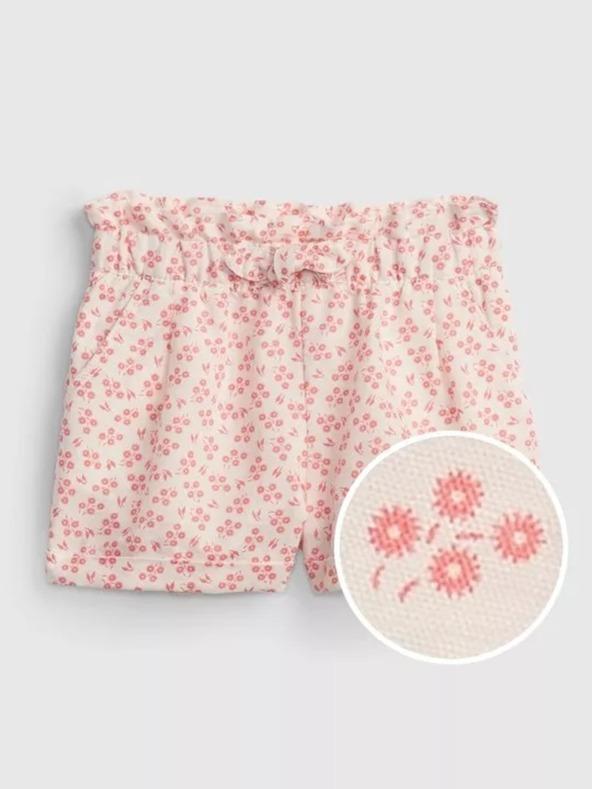 GAP Pantaloni scurți din in cu imprimeu floral pentru copii GAP