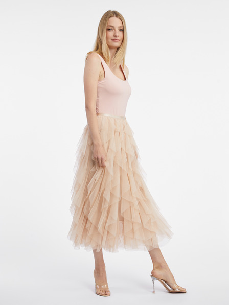 Orsay Fustă midi bej pentru femei ORSAY