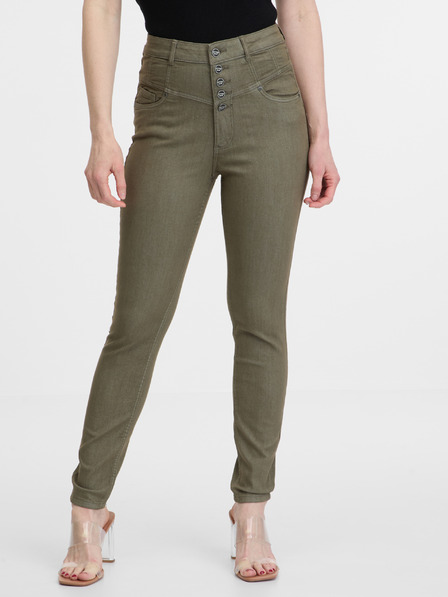 Orsay Blugi skinny damă kaki ORSAY