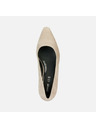 Geox Pantofi crem cu toc pentru femei Geox Giselda