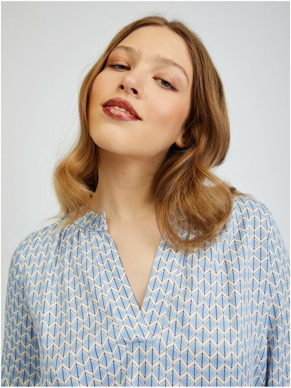 Orsay Bluză de damă albastru deschis cu model ORSAY