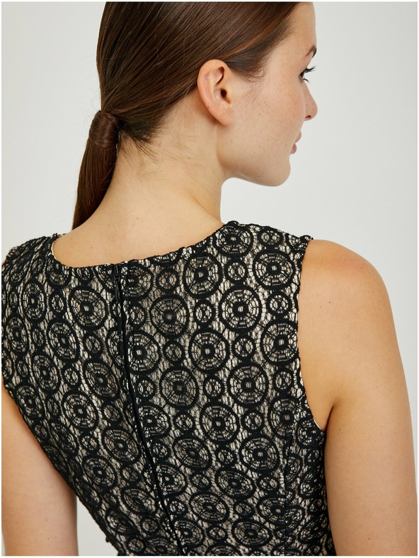 Orsay Rochie de damă bej-negru cu centură ORSAY