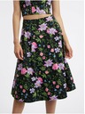 Orsay Fustă neagră cu model floral de damă ORSAY
