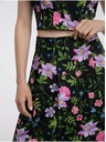 Orsay Fustă neagră cu model floral de damă ORSAY