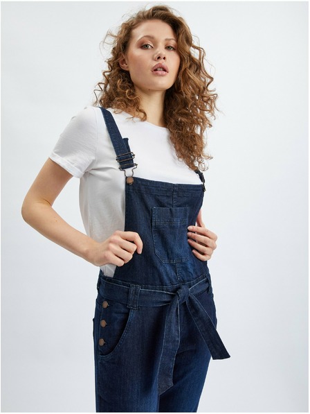 Orsay Salopetă denim de damă, de culoare albastru închis, slim fit ORSAY