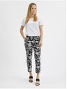Orsay Pantaloni de damă cu model alb și negru ORSAY