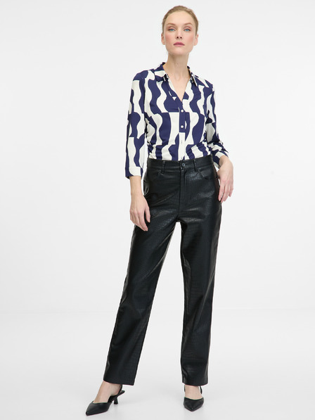 Orsay Bluză de damă albastru închis cu guler ORSAY