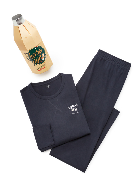 Celio Pijama în ambalaj de Crăciun Șampanie