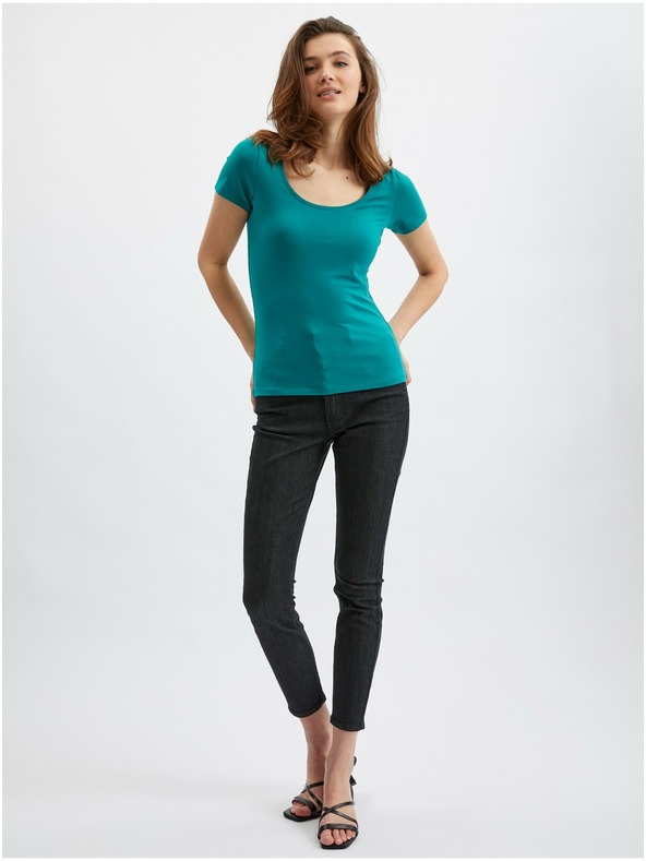 Orsay Tricou basic verde de damă ORSAY