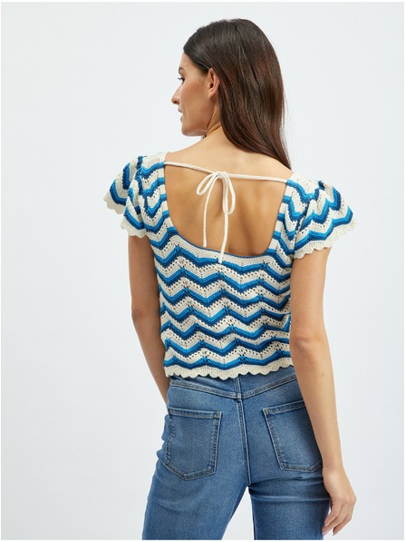 Orsay Bluză cu model alb-albastru pentru femei ORSAY