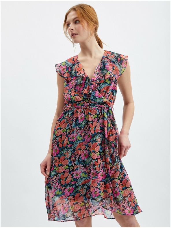 Orsay Rochie cu model floral roșu-negru de damă ORSAY