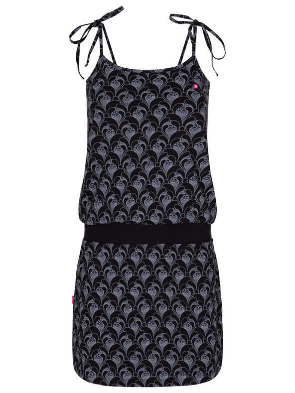 Loap Rochie neagră cu model pentru femei LOAP Bazuka