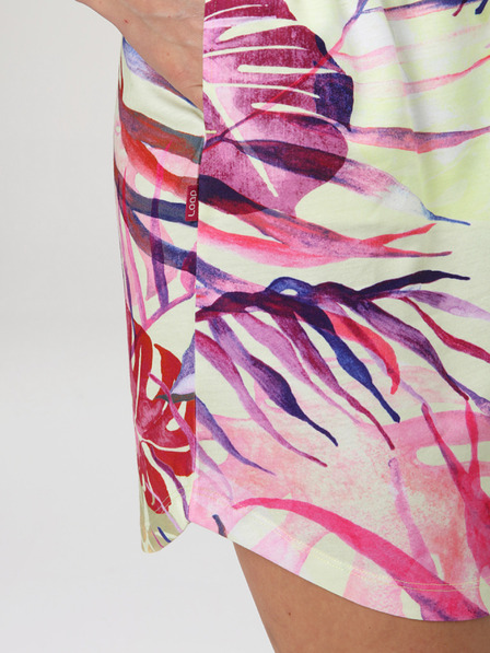 Loap Rochie de vară pentru femei verde și roz cu model tropical LOAP ANUMA