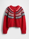 GAP Cardigan oversize Fair Isle cu amestec de lână GAP