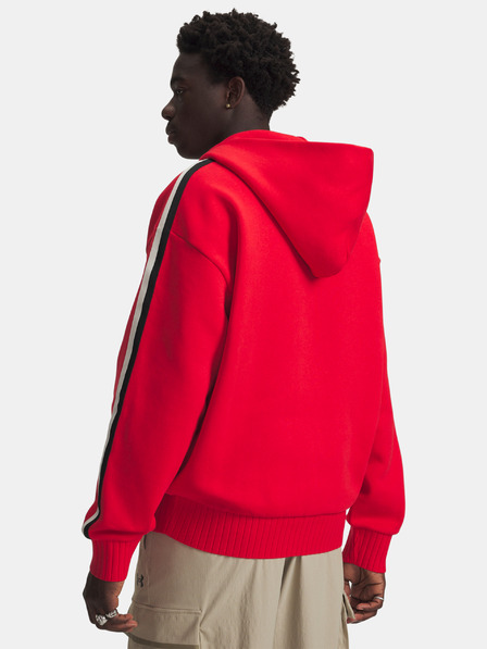 Under Armour Hanorac bărbați Under Armour UA Icon Heavy Rib FZ-RED