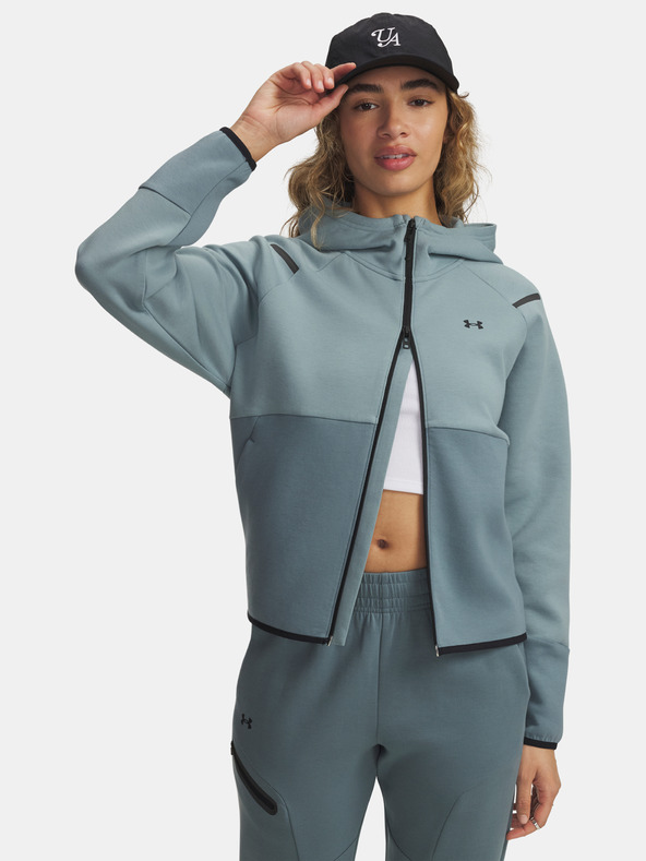 Under Armour Hanorac damă Under Armour Unstoppable Fleece FZ-GRN