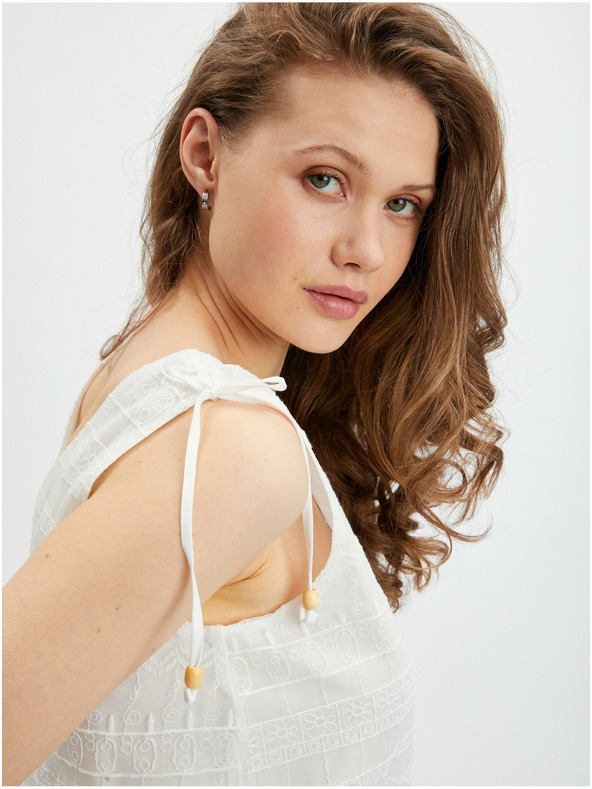 Orsay Top de damă alb din dantelă ORSAY