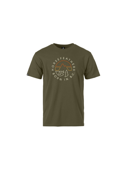 Horsefeathers Tricou Line Circle - olive ars