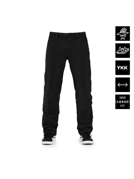 Horsefeathers Pantaloni elastici rezistenți la apă Reverb Loose - negru
