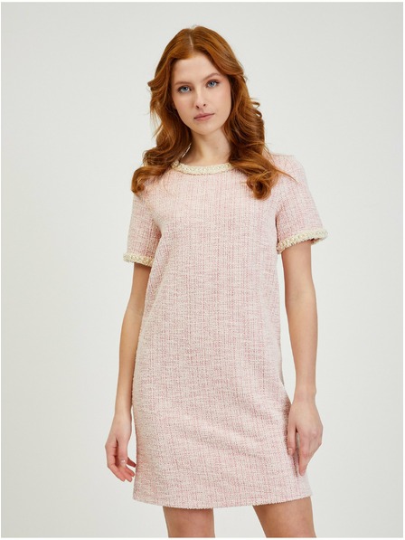 Orsay Rochie de damă roz deschis din tweed ORSAY