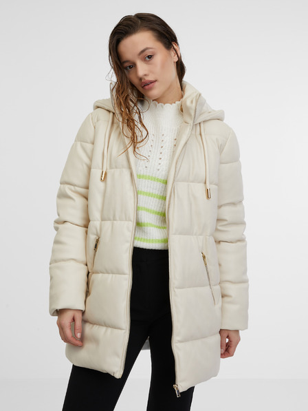 Orsay Geacă matlasată crem pentru femei ORSAY