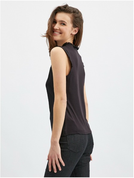 Orsay Bluză neagră de damă cu detaliu din dantelă ORSAY