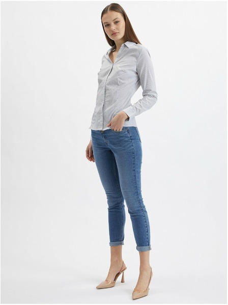 Orsay Cămașă de damă în dungi albastru-alb ORSAY