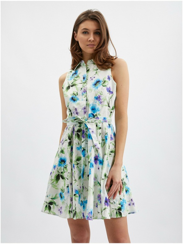 Orsay Rochie florală albastru-crem pentru femei ORSAY