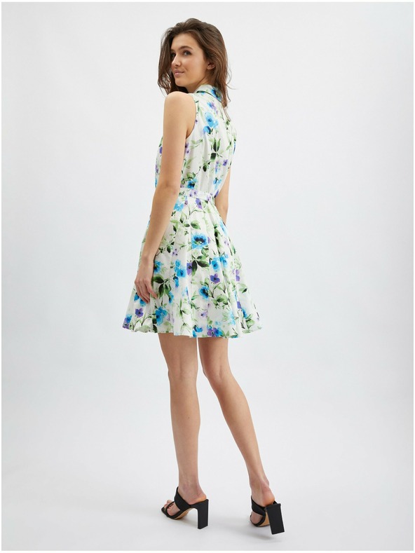 Orsay Rochie florală albastru-crem pentru femei ORSAY