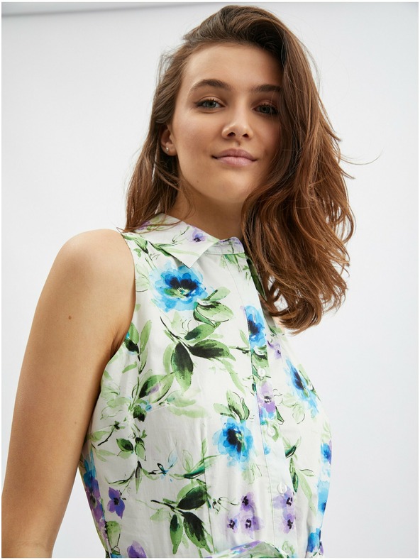 Orsay Rochie florală albastru-crem pentru femei ORSAY