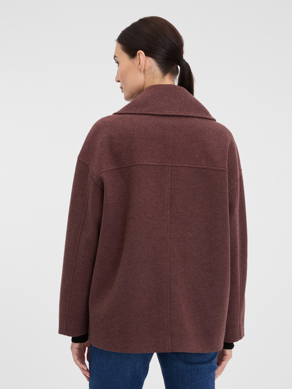 Orsay Palton scurt vișiniu pentru femei ORSAY