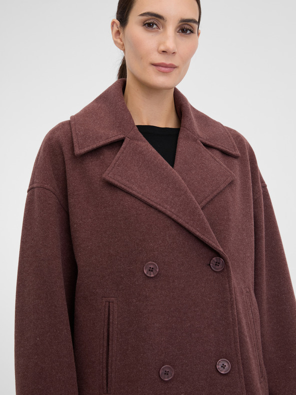 Orsay Palton scurt vișiniu pentru femei ORSAY
