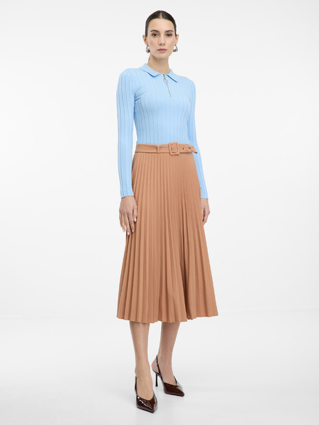 Orsay Fustă midi maro deschis pentru femei ORSAY