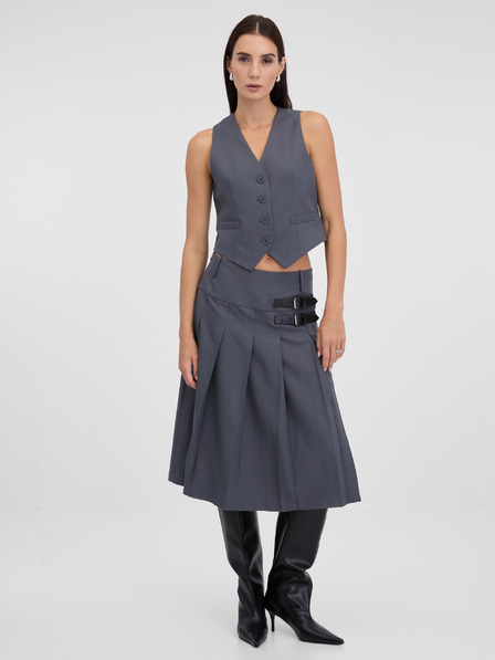 Orsay Fustă midi gri pentru femei ORSAY