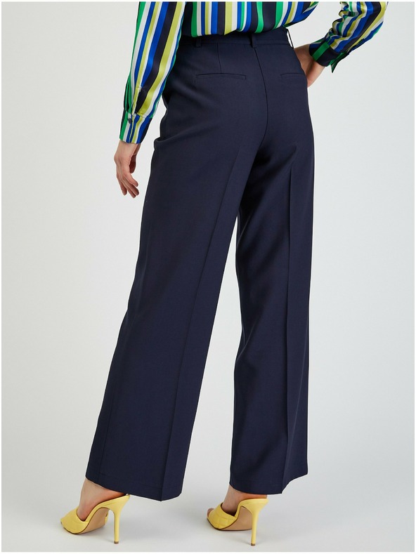 Orsay Pantaloni largi de damă albastru închis cu curea ORSAY