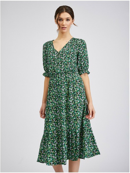 Orsay Rochie de damă verde cu model ORSAY