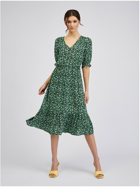 Orsay Rochie de damă verde cu model ORSAY