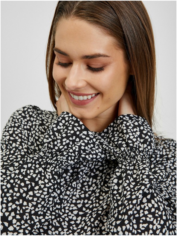 Orsay Bluză de damă cu model alb și negru ORSAY