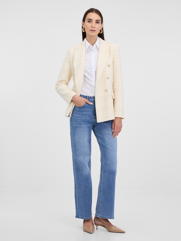 Orsay Jachetă crem pentru femei ORSAY