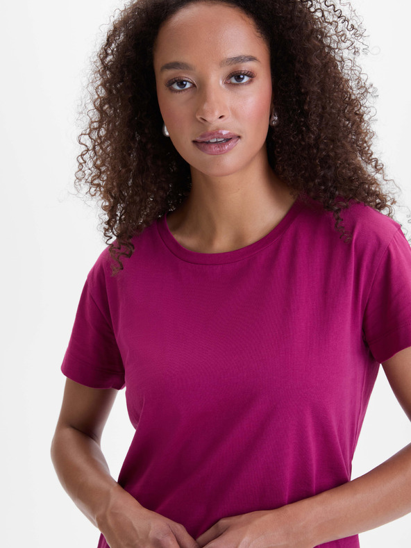 Orsay Tricou roz închis cu mânecă scurtă pentru femei ORSAY