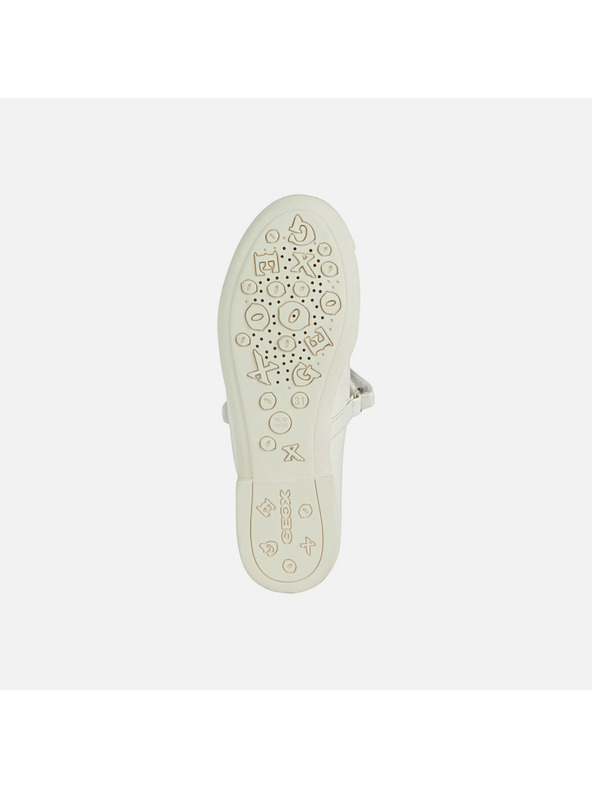 Geox Balerini albi pentru fete Geox Plie