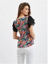 Orsay Bluză pentru femei cu model floral albastru-negru ORSAY